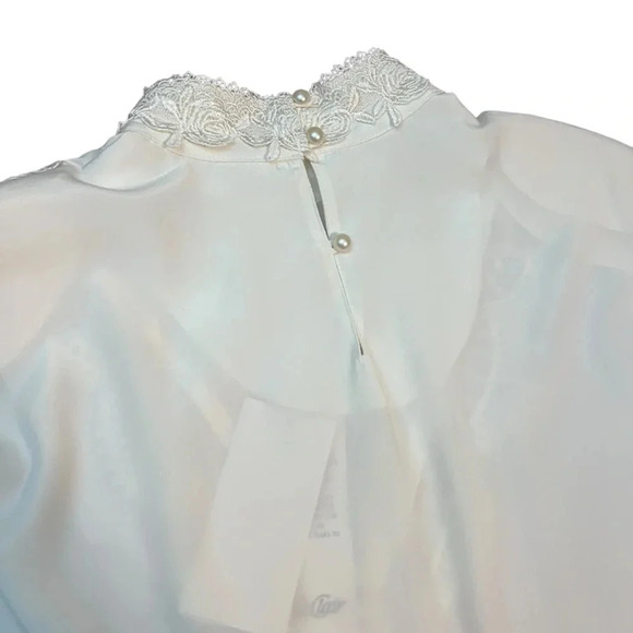 Vintage Yves St Clair Cream Lace Blouse - Picture 5 of 6